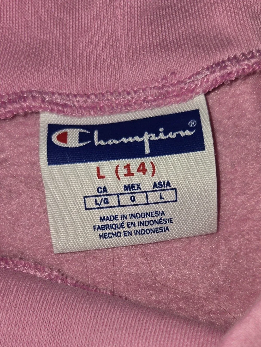 Nike/Champion Youth Girl's Sweatshirt Lot Size Large Pink/Black